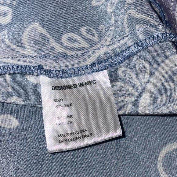 Intermix 100% Silk Isla Scarf Midi Dress Size 2 Blue/Lilac - Picture 16 of 16